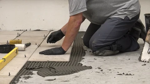 Spacers between tiles Stock Footage 111866875