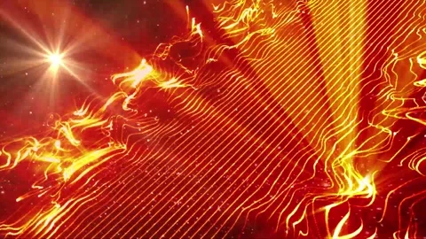 Spaces Lavas Glowings String's  Oranges Backgrounds Stock Footage 263521936