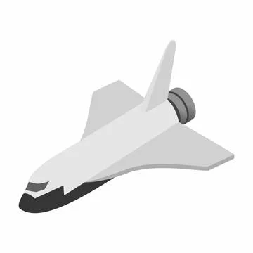 Spaceship 3d isometric icon Illustrazione stock