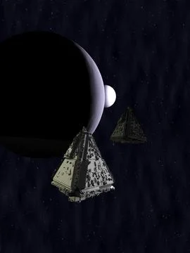 Spaceship 3d render. Stock Photos