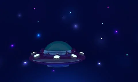 Spaceship. 3d rendering Stock Illustration