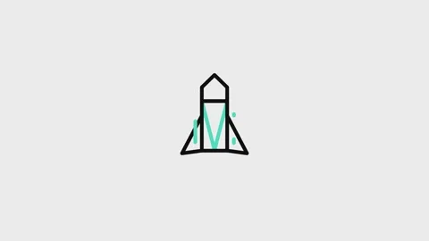 Spaceship Animated Icon Stock Footage 320224578