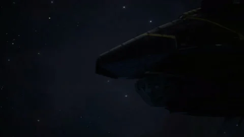 The spaceship is approaching the planet to do the mission 02 Stock Footage 158308213