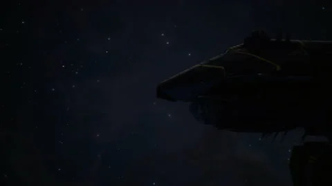 The spaceship is approaching the planet to do the mission 03 Stock Footage 158308699