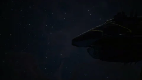The spaceship is approaching the planet to do the mission 04 Stock Footage 158309268