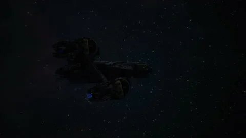 The spaceship is approaching the planet to do the mission 08 Stock Footage 158311886