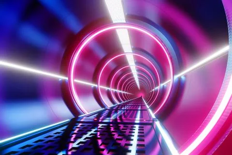 A Spaceship architecture interior visualisation Stock Illustration