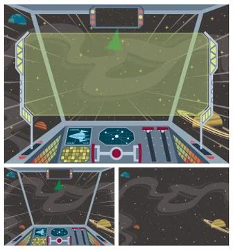 Spaceship Backgrounds イラスト素材