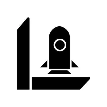 Spaceship Base Icon Vector Template EPS10 File Stock Illustration