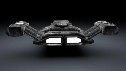 Spaceship battle scar 3D Model