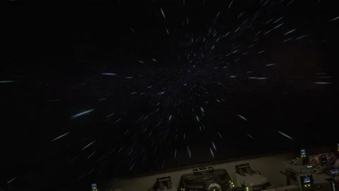 Spaceship bridge jumping between the stars 02 Stock Footage 277398960