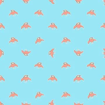 Spaceship Cartoon Pattern Drawing Conversational style seamless pattern de... Stock Photos