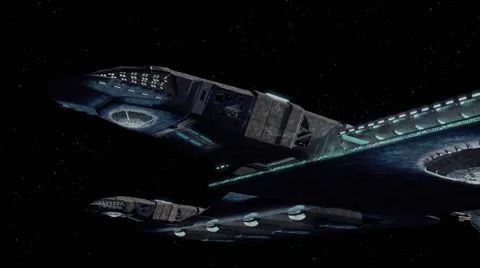 The spaceship ,close to windows Video stock 53835486