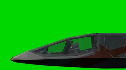 Spaceship Cockpit open and close - seperated on green screen Stockbeeldmateriaal 34328684
