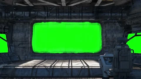 Spaceship Cockpit in a Pilot Point of view render 3d Stock Footage 150640226