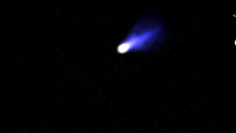 Spaceship comet chaser deep space probe Stock Footage 75844006