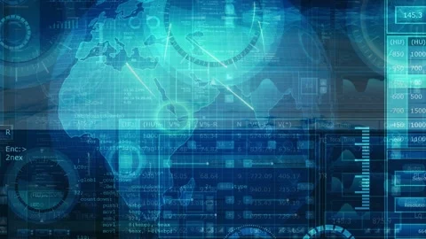 Spaceship control panel features an intuitive interface with vibrant displays Stock Footage 307018789