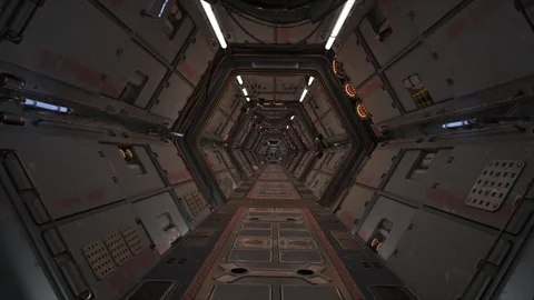 Spaceship Corridor 库存影片 108574597