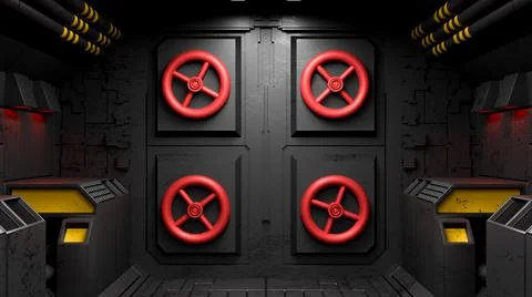Spaceship Corridor is a stock motion graphics video that shows the interior o Stock Illustration