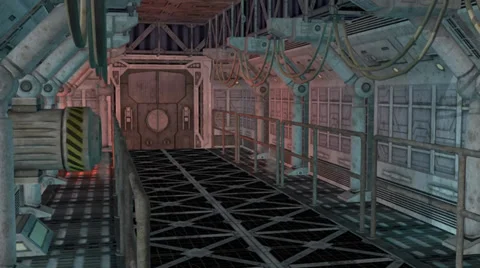 Spaceship Corridor - Video Background 스톡 동영상 35073022