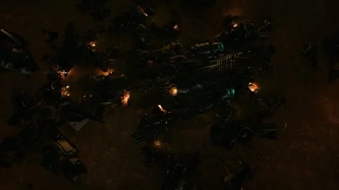 Spaceship Crash Debris on Alien Planet  Stock Footage 248577162