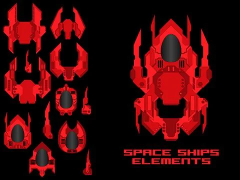 Spaceship Creation Kit Stock Illustration