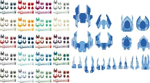 Spaceship Creation Kit Stock Illustration