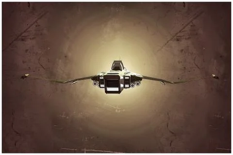 Spaceship fighter Stock Illustration