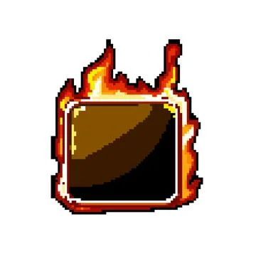 Spaceship fire game button pixel art vector illustration Illustrazione stock