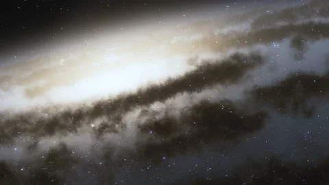 Spaceship flies at the speed of light through a galaxy in space. Stars in space Stock Footage 159558945