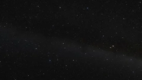 Spaceship flies at the speed of light through a galaxy in space. Stars Stock Footage
