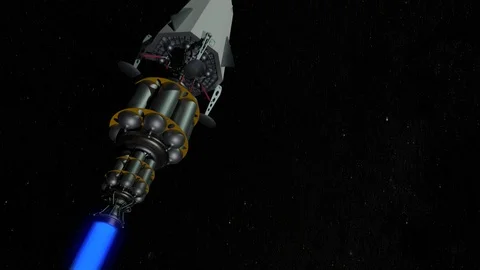 Spaceship Flyby Stock Footage 116812154