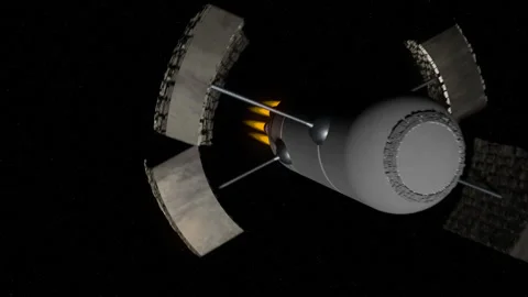Spaceship Flyby Stock Footage 154528867