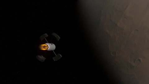 Spaceship Flyby Stock Footage 154566395