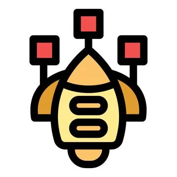 Spaceship flying with navigation system showing location 스톡 일러스트