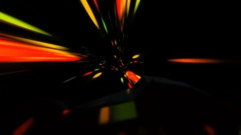 Spaceship Flying Through a Space Vortex in Light Speed Seamless Loop Vidéo 106641771