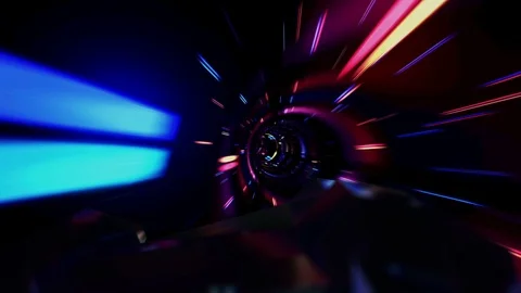 Spaceship Flying Through a Wormhole in Seamless Loop Stock Footage 106641063