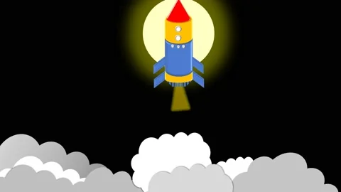 Spaceship goes to the moon 動画素材 220055149