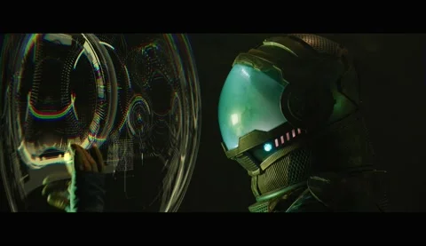 Spaceship Holograms Video stock 168049972