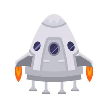 Spaceship Icon on Dark Background Free Stock Illustration
