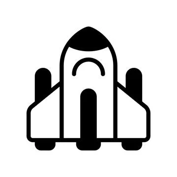 Spaceship icon. fly high exploring space, contemplating the creation Stock Illustration