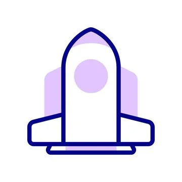 Spaceship icon. fly high exploring space, contemplating the creation Stock Illustration