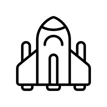 Spaceship icon. fly high exploring space, contemplating the creation Stock Illustration