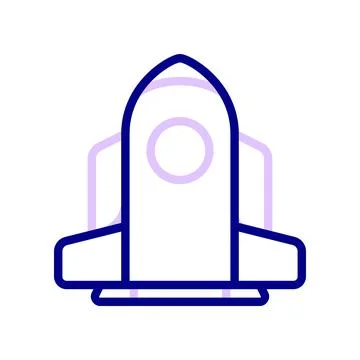 Spaceship icon. fly high exploring space, contemplating the creation Stock Illustration