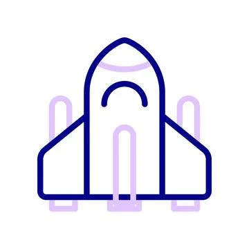 Spaceship icon. fly high exploring space, contemplating the creation Stock Illustration