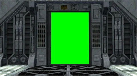 Spaceship interior with door opens and closes Video stock 34885142