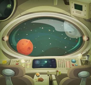 Spaceship interior Illustrazione stock
