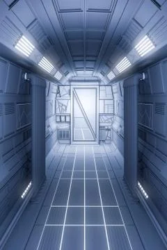 Spaceship interior Stock Illustration