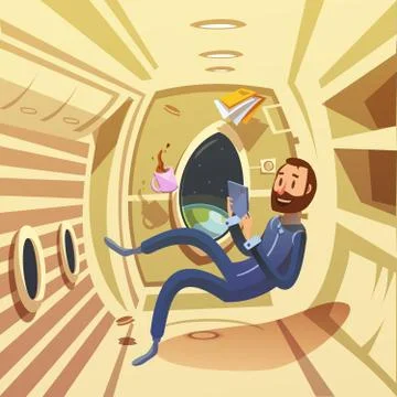 Spaceship Interior Illustration Stock Illustration