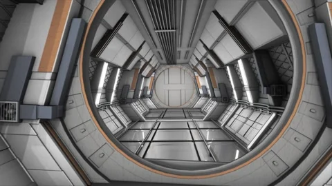 Spaceship Interiour Loop Stock Footage 143906196